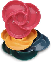 Piatto da Servire Diviso Ripiegabile - 4 pezzi - Piatto di Verdure Antipasto Platter - Piatto di Frutta Snack Chips Dip