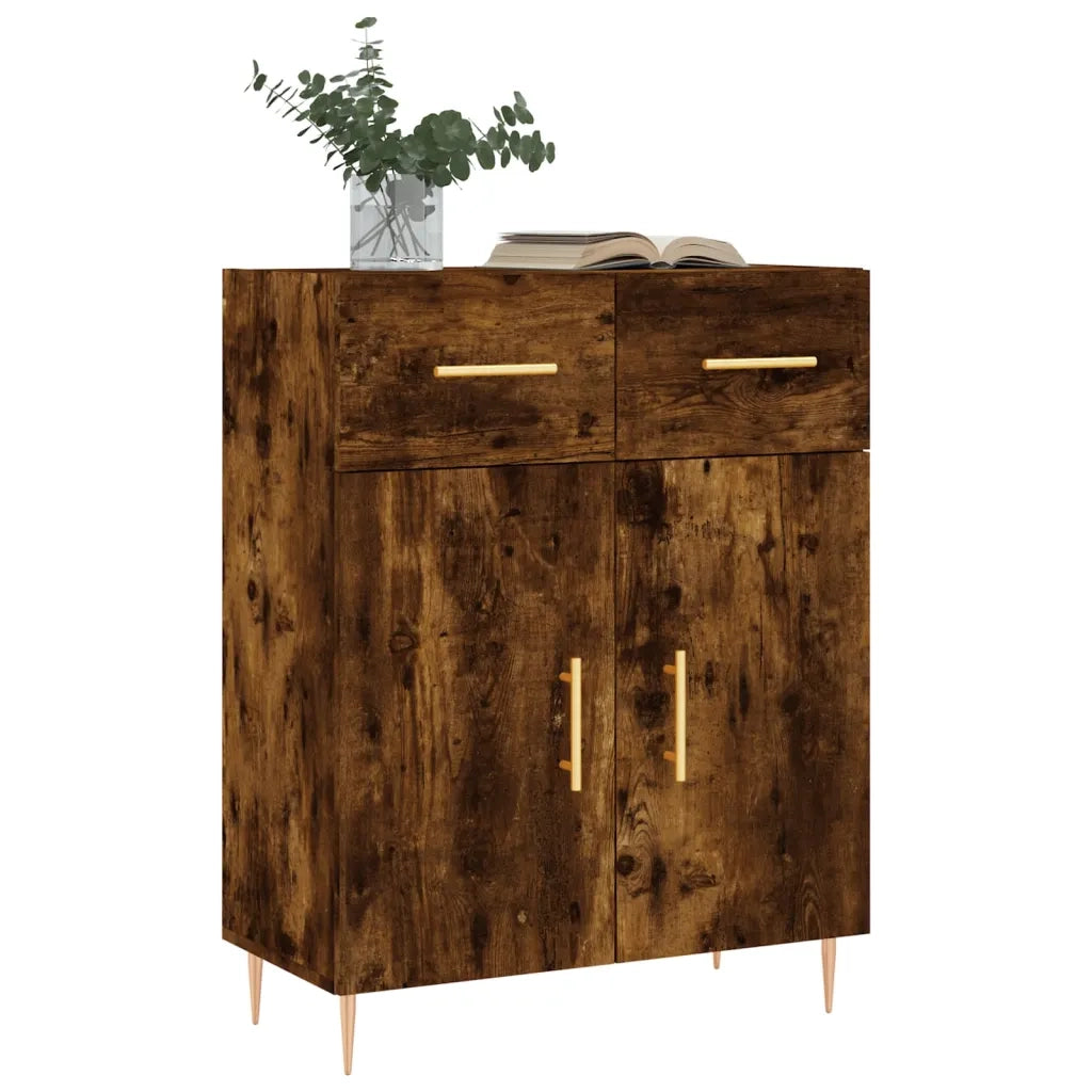 Credenza | Madia | Buffet da pranzo | Armadio da pranzo Rovere Fumo 69,5x34x90 cm in Legno Multistrato