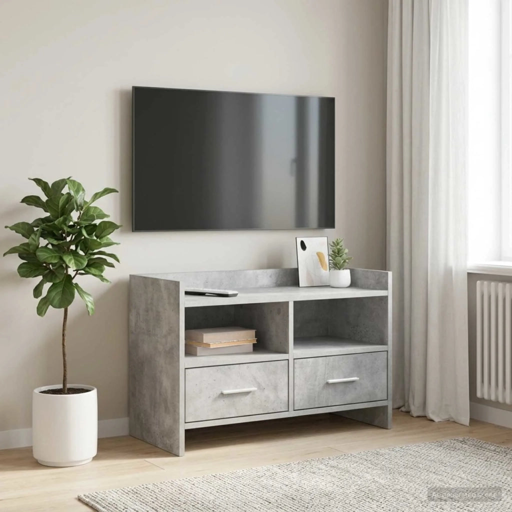 Mobile TV 71,5 x 33 x 47 cm Grigio Cemento Legno ingegnerizzato 8011150