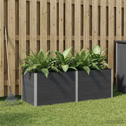 Letto rialzato da giardino Nero 250 x 100 x 91 cm 42038991