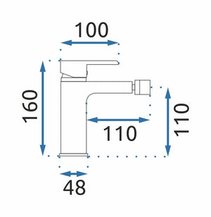 Rubinetto Da Bidet Rea Bloom White Chrom