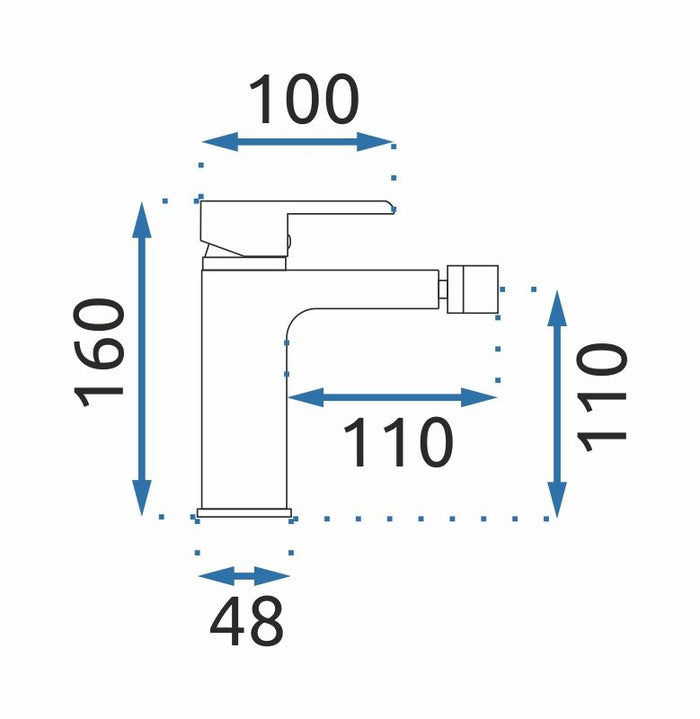 Rubinetto Da Bidet Rea Bloom White Chrom