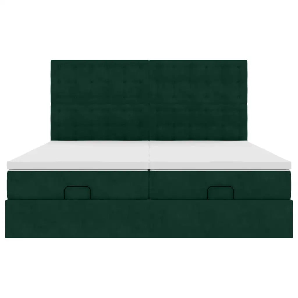 Struttura Letto Pouf con Materassi 180x200 cm Velluto 3313811