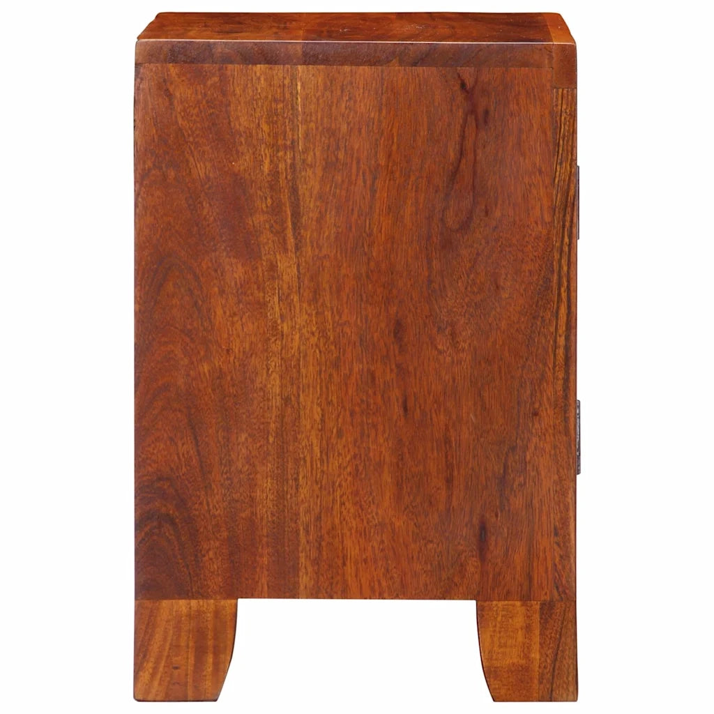Comodini 2 pz-Set di 2 Tavolino da notte 40x30x45 cm in Legno Massello di Acacia