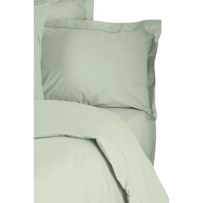 Completo letto - 1 copripiumino 220 x 240 cm + 2 federe 60 x 60 cm - 100% cotone rinforzato - Verde