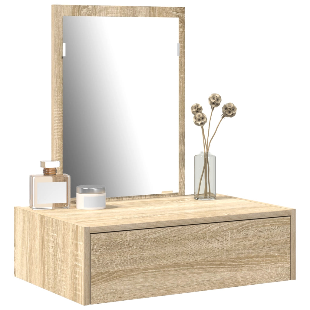 Specchiera a parete Rovere Sonoma 60x40x70 cm