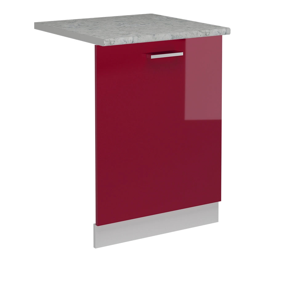 Pannello frontale della lavastoviglie R-Line Rosso lucido/Bianco 60 cm, PL Marmo Vicco