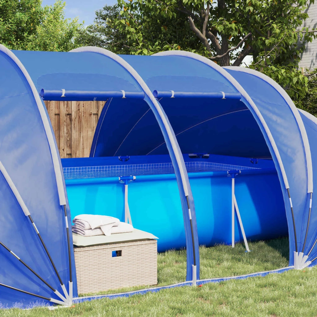 Tenda da piscina a cupola 538 x 440 x 204 cm Blu Azzurro 42001136