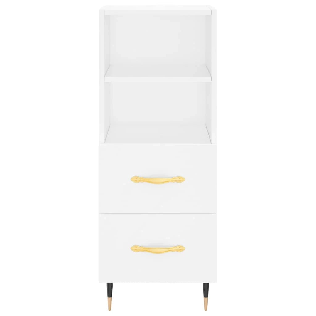 Buffet credenza cassettiera mobiletto mobile contenitore organizer per cucina soggiorno salotto 34,5 x 34 x 90 cm legno ingegnerizzato bianco 02_0030250