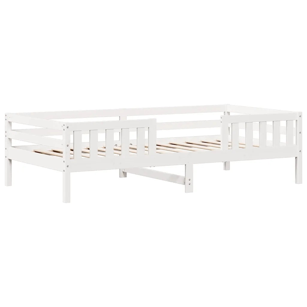 Letto senza Materasso Bianco 90x200 cm Legno Massello di Pino 846974