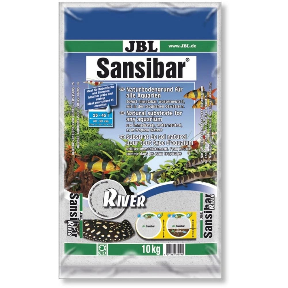 JBL Sansibar River - sabbia bianca a grana grossa per acquari da 12 a 25 litri granulometria 0,4-1,4mm Formato: 10 Kg