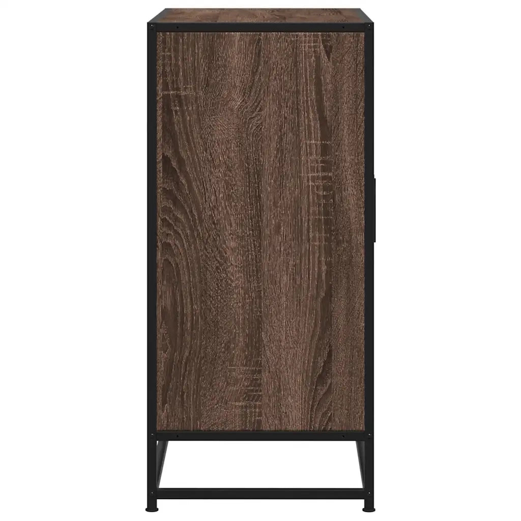 Credenza-Buffet-Armadio da cucina Rovere Marrone 68x35x76 cm in Truciolato e Metallo 667571