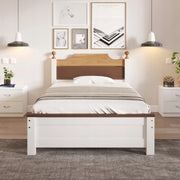 Letto singolo in legno di pino - Xylo - 90x200 cm - Bianco