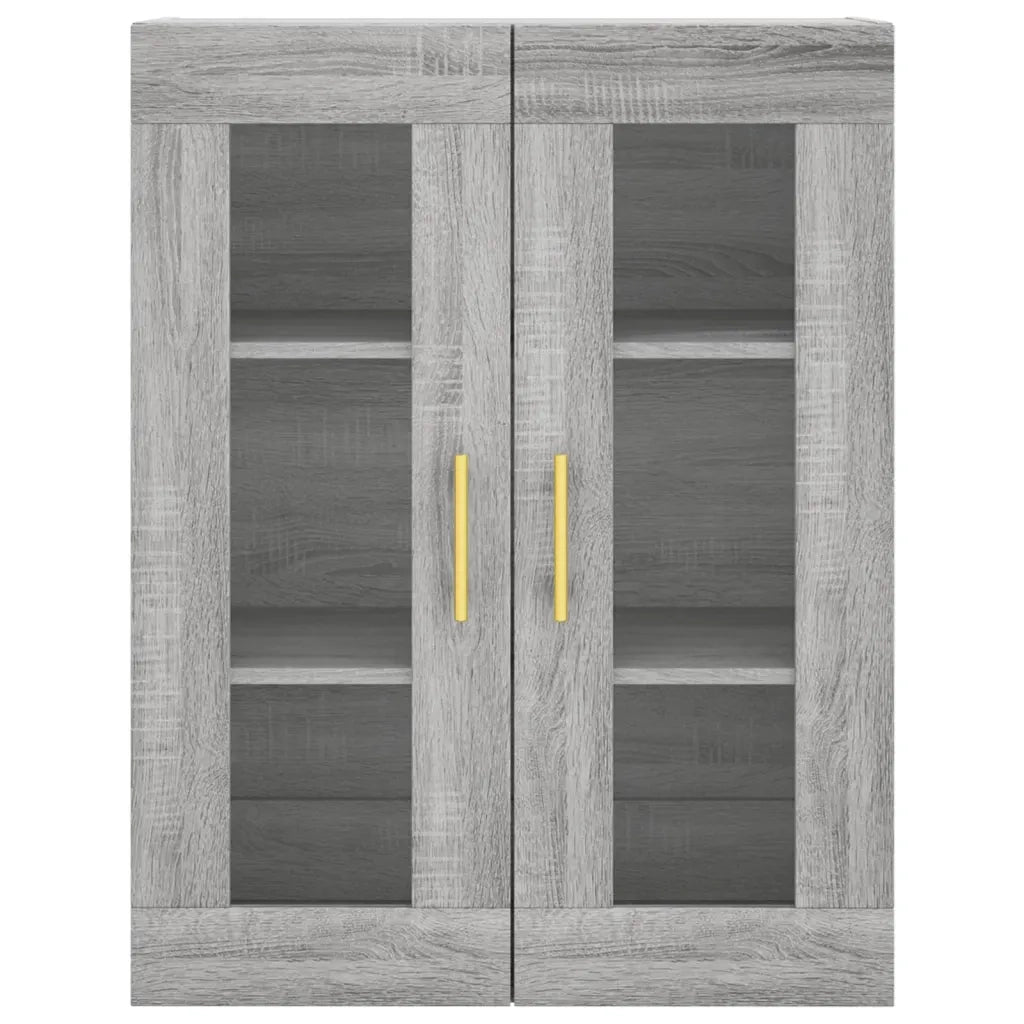Credenza Grigio Sonoma 69,5x34x180 cm in Legno Multistrato 3198399