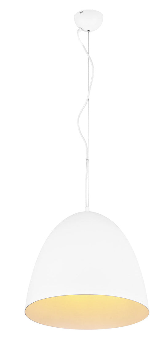 Lampada a Sospensione da Interno Attacco E27 in Metallo Bianco Opaco