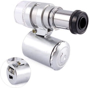 Microscopio portatile 60X - Verglassatura - Luce LED - Luce UV - Oculare - Alta qualità
