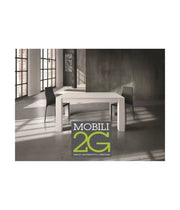 Tavolo rettangolare allungabile rovere laccato bianco l.180 p.90 (853) - Mobili 2G