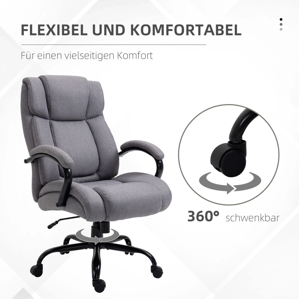Sedia da ufficio ¨C zephmum ¨C Grigio chiaro, tessuto, altezza regolabile