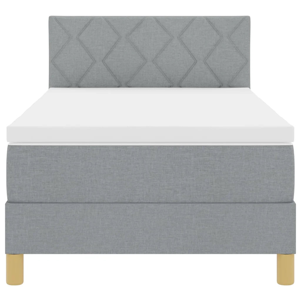 Letto a molle con cuscino Grigio chiaro 100 x 200 cm Tessuto 3338972