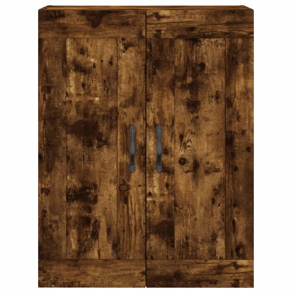vidaXL Armadietti a Parete 2 pz Rovere Fumo in Legno Multistrato