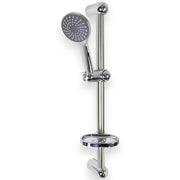 Saliscendi Doccia Cromato 60 cm con Soffione Multigetto e Portasapone 69133
