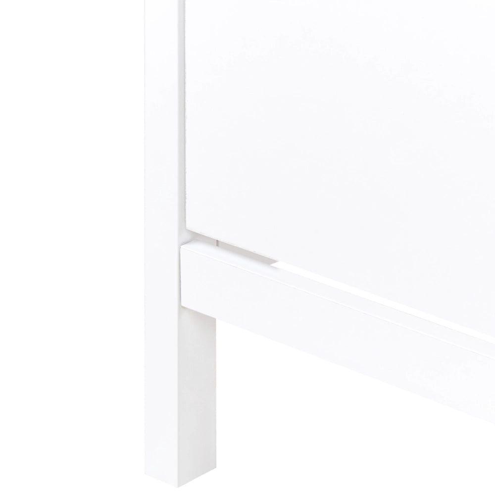Scarpiera in MDF bianco a 2 scomparti per 10 paia di scarpe design moderno