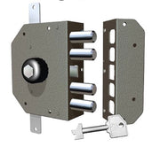 SERRATURA TRIPLICE DI SICUREZZA CILINDRO A POMPA CR ART.3250 POMOLO DX