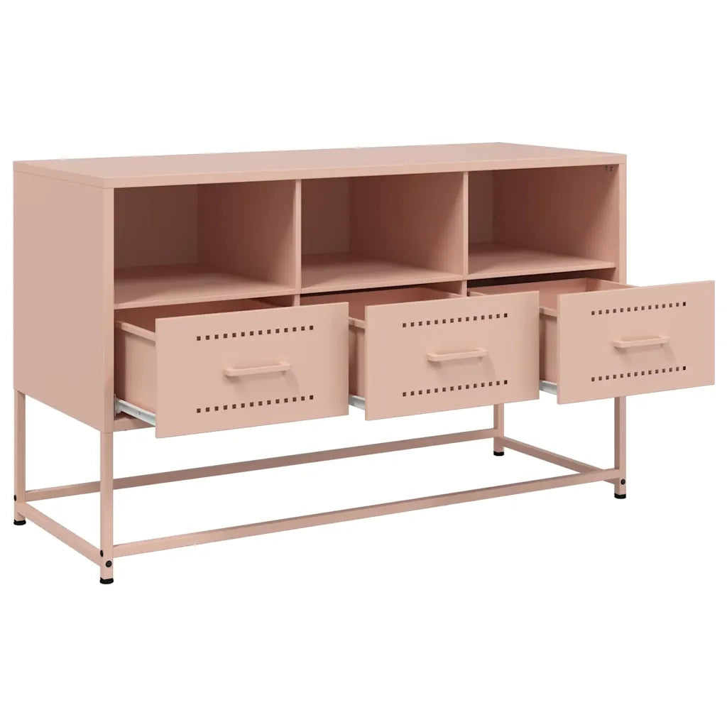 Mobile TV Rosa 100,5x39x60,5 cm in Acciaio 846543