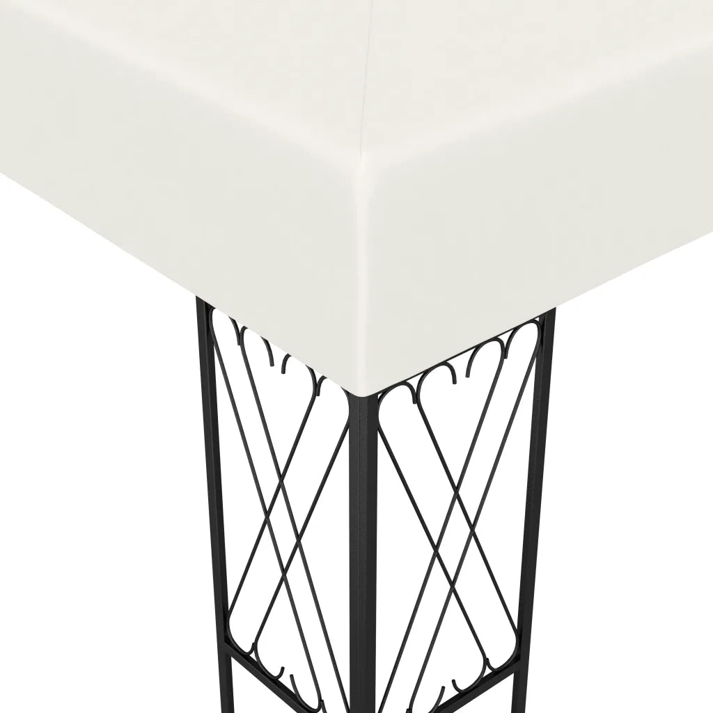 Gazebo con Stringa di Luci LED 3x4 m in Tessuto Crema cod mxl 66257
