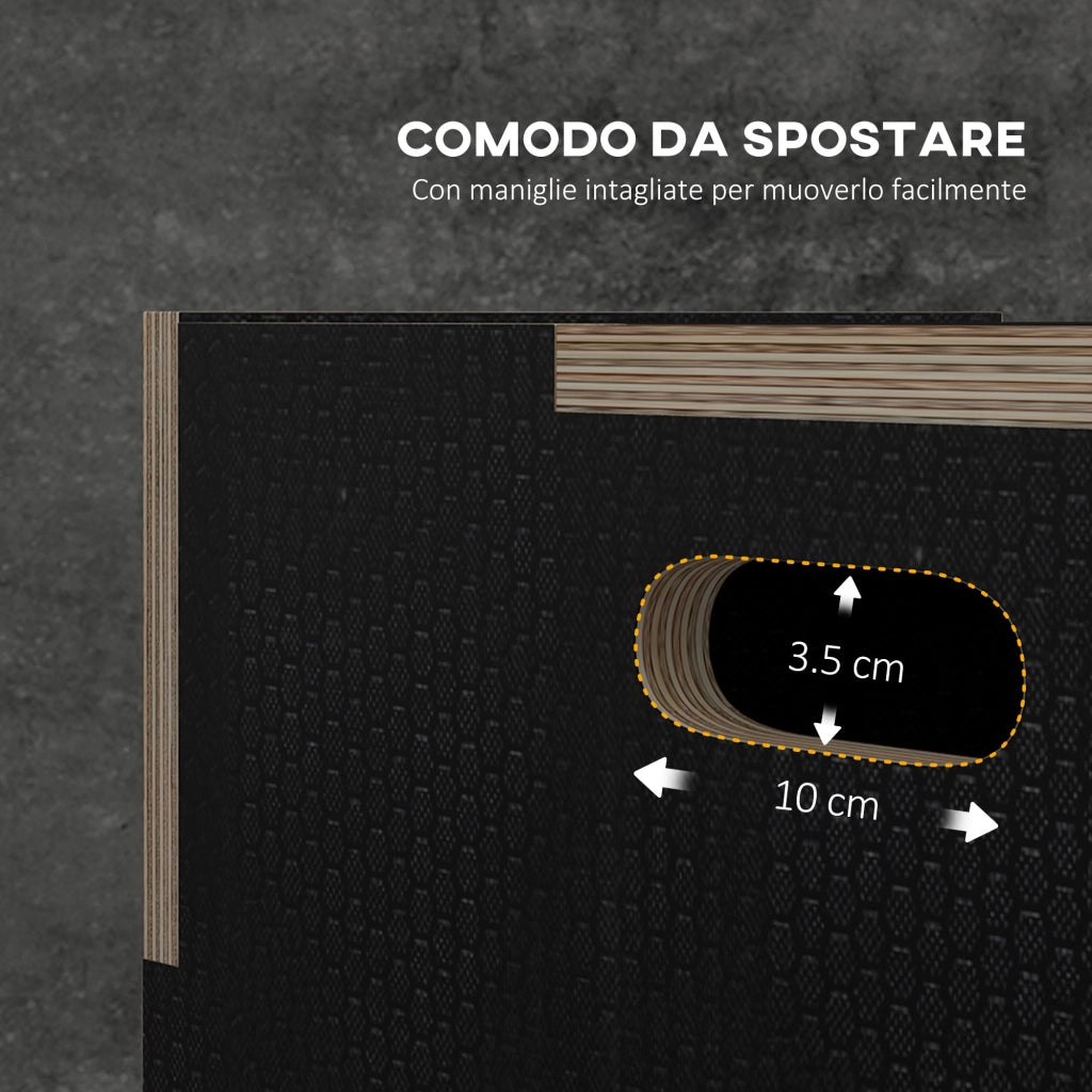Box Pliometrico Legno 3 Altezze ¨C zephmum ¨C Nero 61x51x41 cm