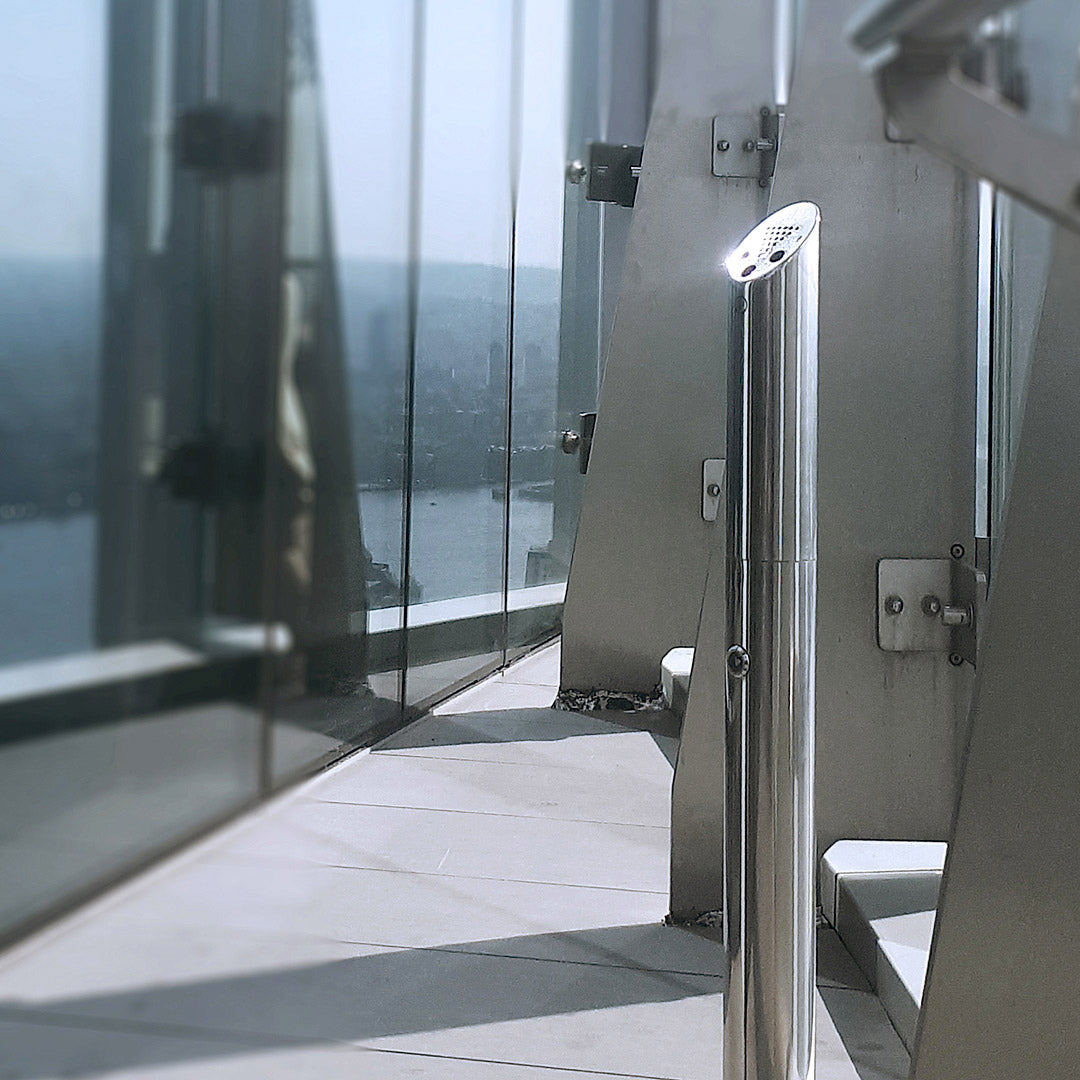 Posacenere a Colonna Ø32 cm in Acciaio 1,9L per Esterno