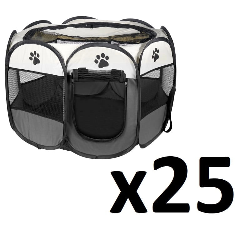 Valora Box per cani/gatti grigio pieghevole in tessuto x25
