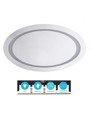 Specchio ovale 80x50 cm con luce LED e sensore di movimento