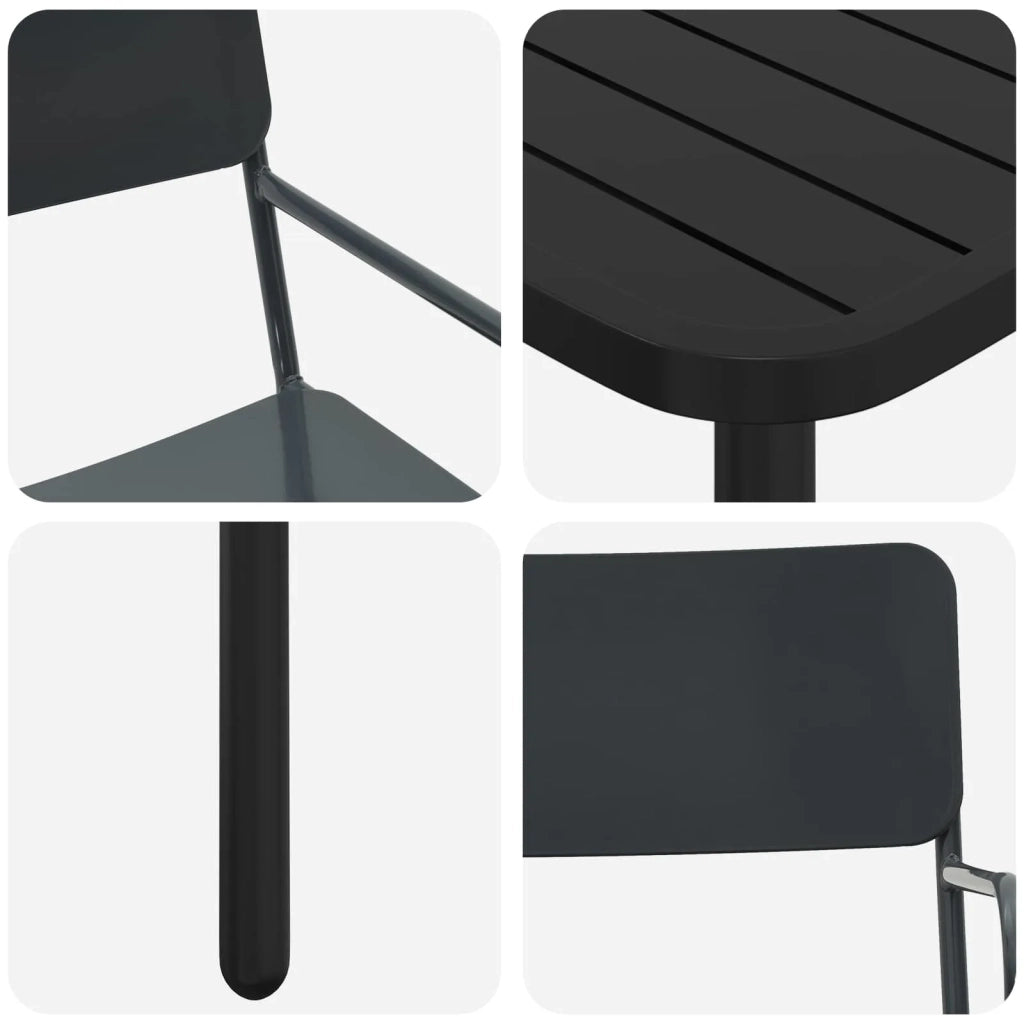 Set da pranzo 5 pz Antracite Acciaio 3422854