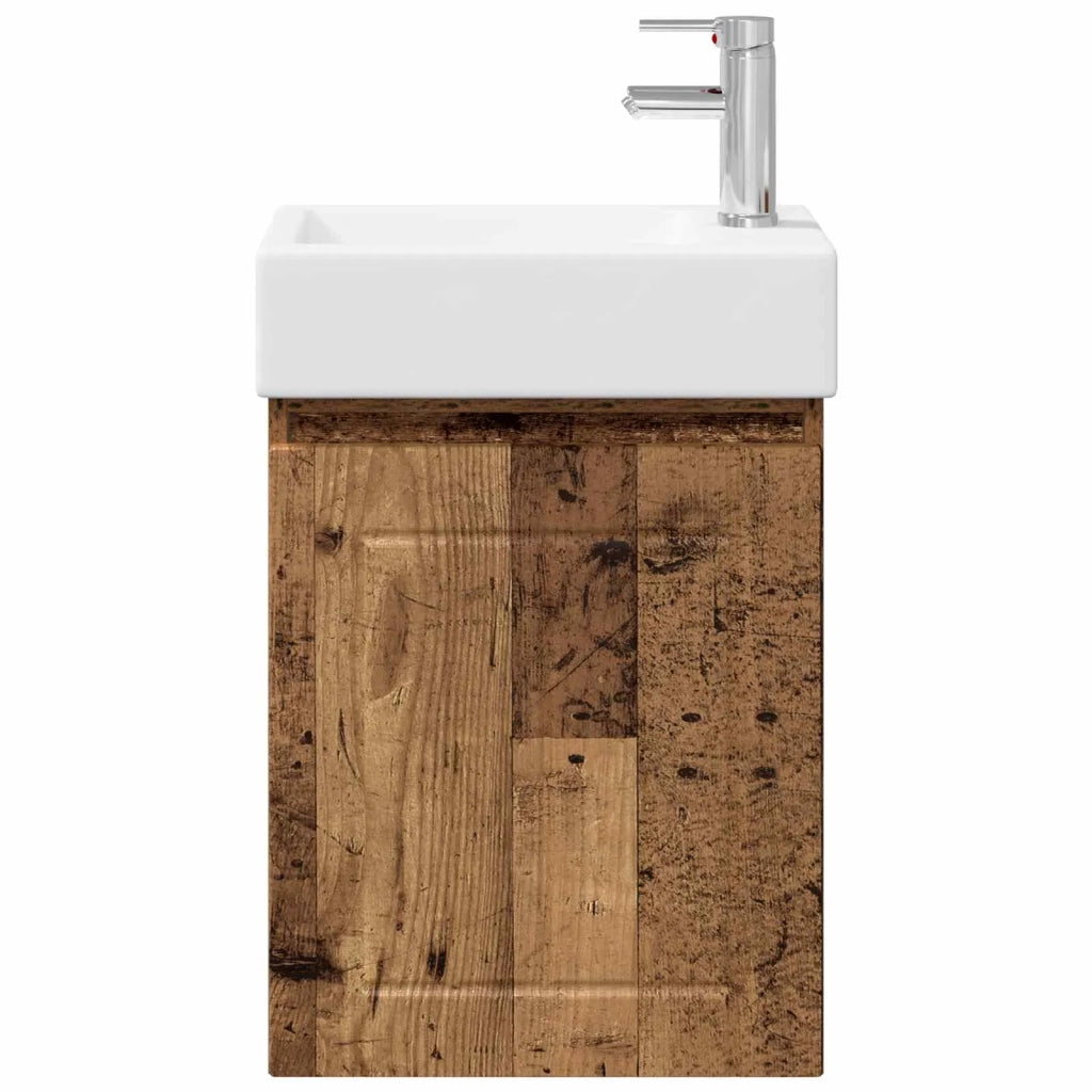 Mobile bagno con rubinetto Legno antico 45,5 x 25,5 x 84 cm 889499