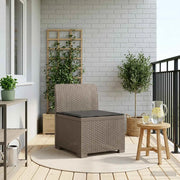 Divano da esterno-Divano da Giardino a 1 Posto con Cuscino Aspetto Rattan PP 602056