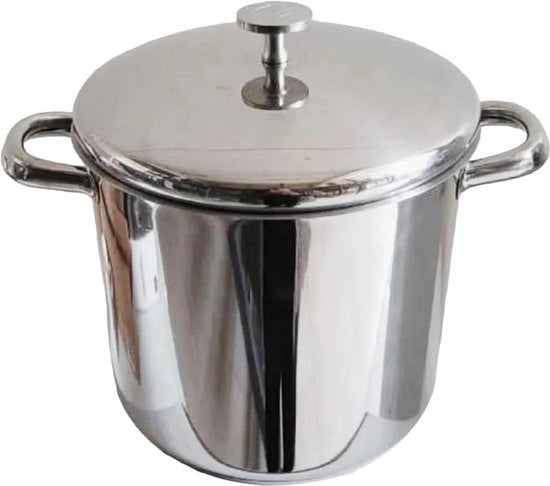 Pentola da Cottura - 11L - Resistente all'Induzione - Acciaio Inossidabile - Argento