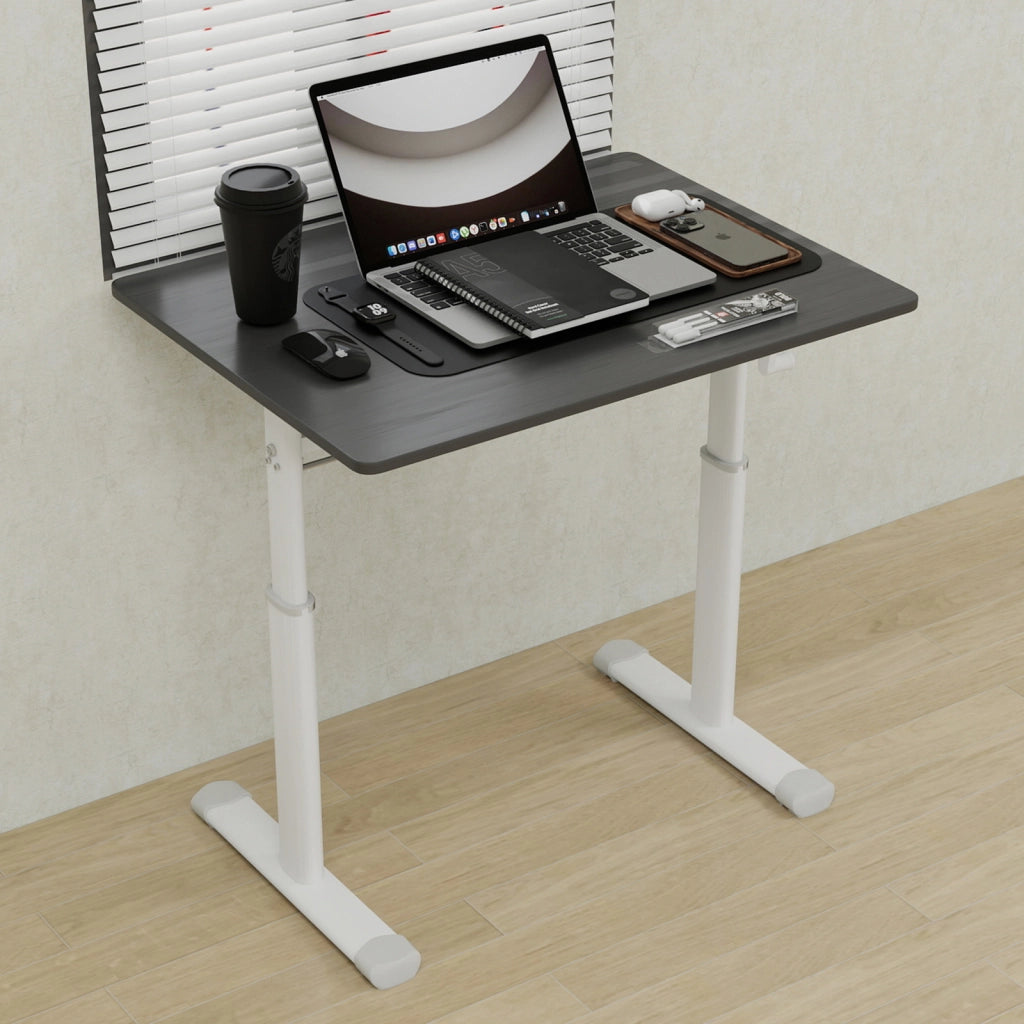 SCRIVANIA Regolabile in Altezza 88 x 66 x 11,5 cm Metallo e Legno Grigio