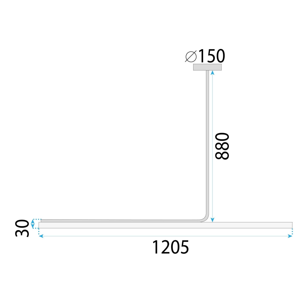 Lampada Led App1659-cp Black 120cm