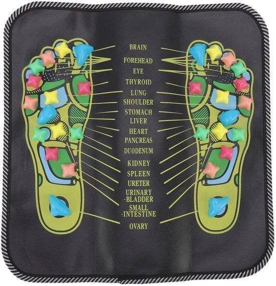 Matassa per il piede - Massaggio Reflexologico - Acupressione - Miglioramento della Circolazione Sanguigna - Alleviamento del Dolore - Ripiegabile - Materiale Simile alla Pelle - 35x35cm - Matassa per Reflexologia