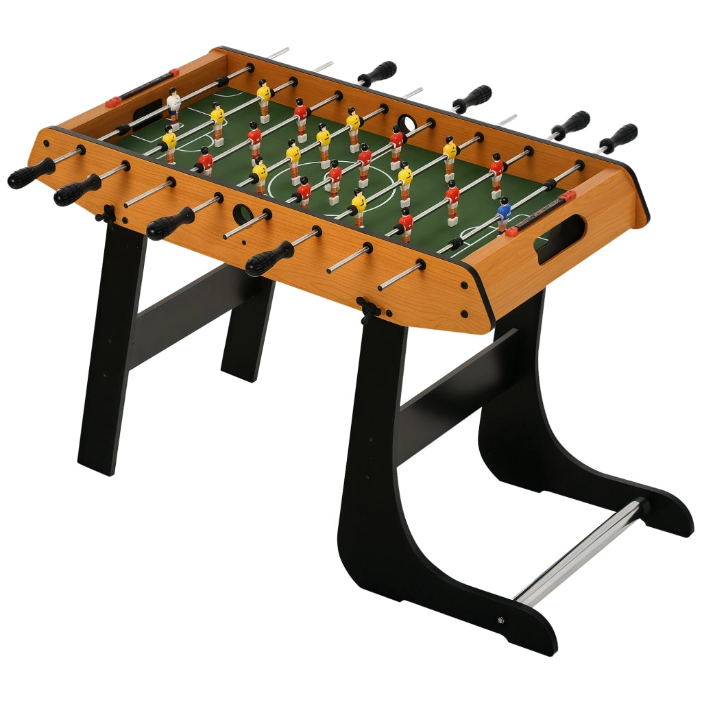 Tavolo da calcio balilla con 22 giocatori ¨C zephmum ¨C 98x42x62,5 cm naturale e nero