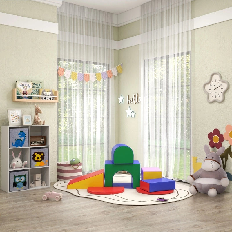Set di blocchi di succo per bambini, blocchi di schiuma, quadrati, scale, rampa, similpelle, multicolore