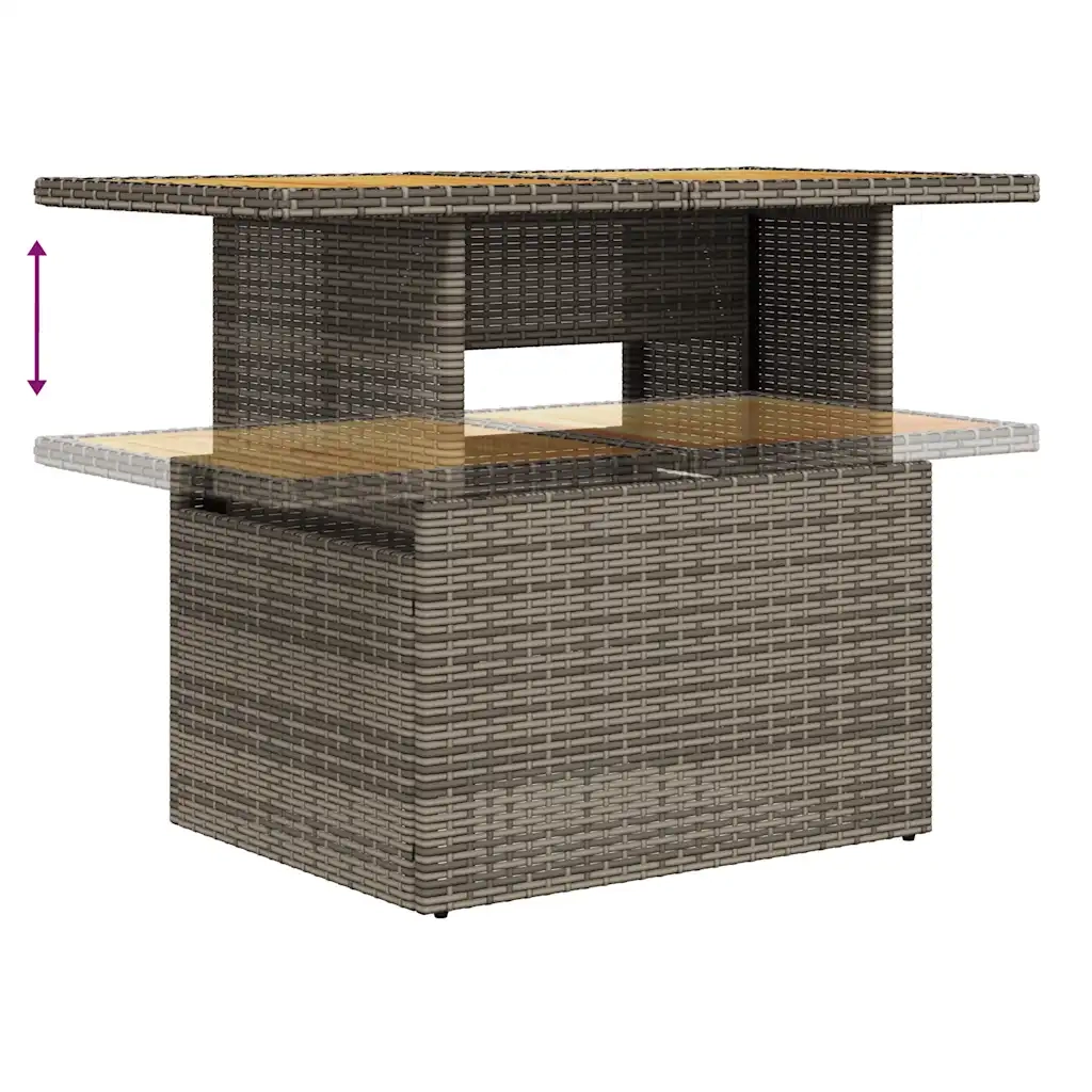 Set Divano da Giardino 6 pz con Cuscini Grigio in Polyrattan 3328131