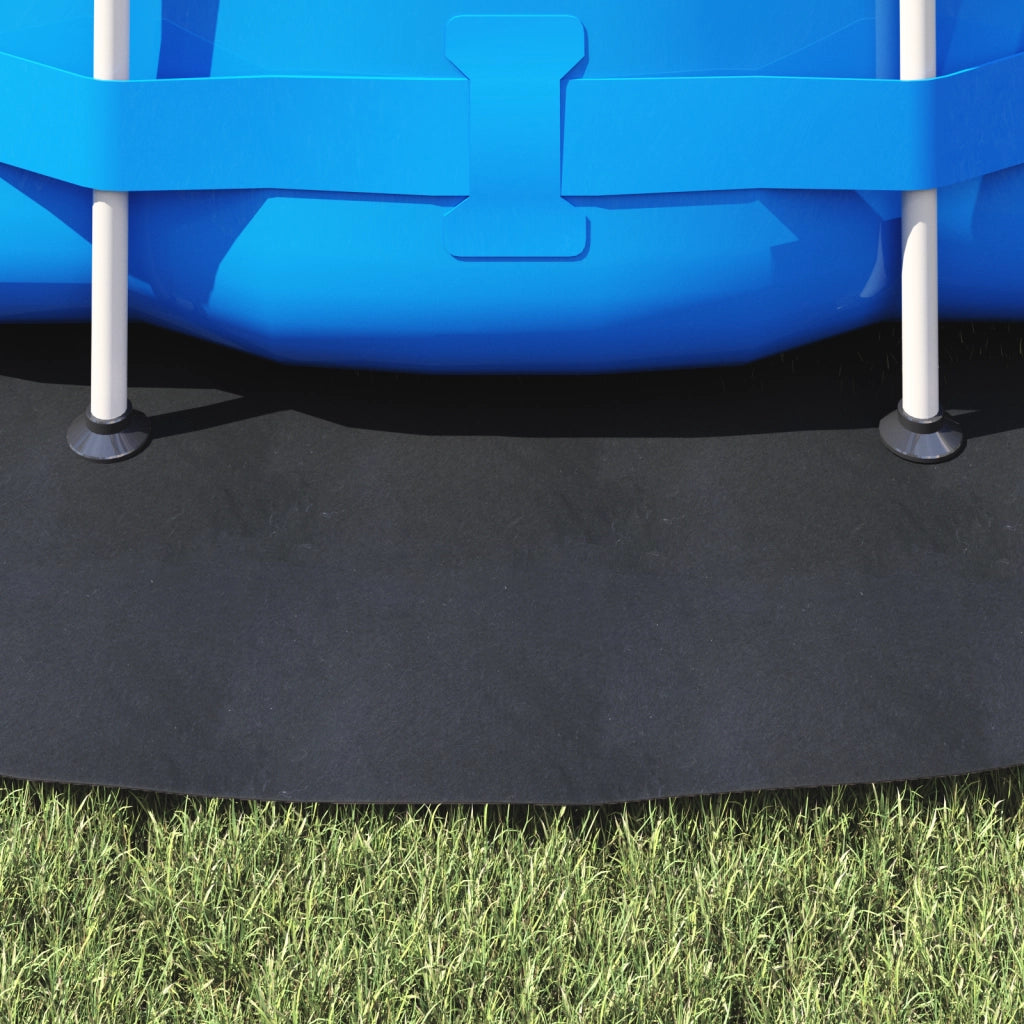 Copertura rotonda per piscina Nera Plastica Ã˜ 366 cm Impermeabile