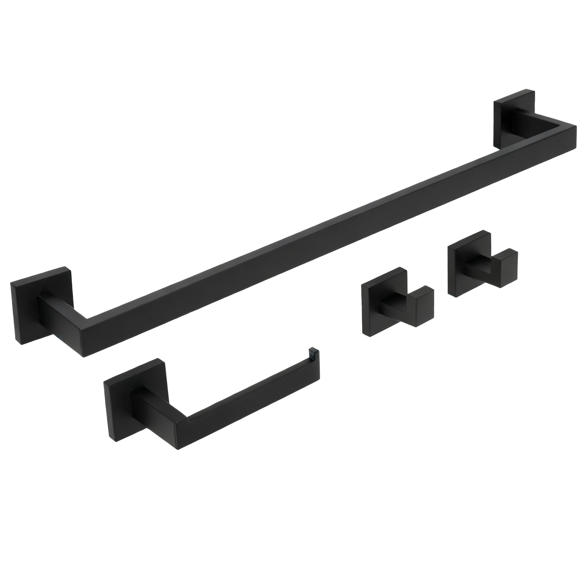 Set Accessori Da Bagno Rio Black 4 Pezzi