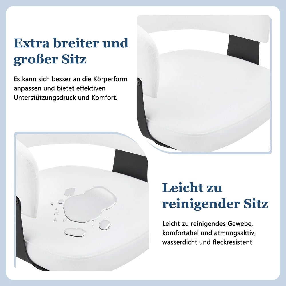 Sedie da Pranzo Set 2 Pezzi Stile Retro ¨C MINIMAL ¨C Similpelle, Braccioli, Gambe in Metallo