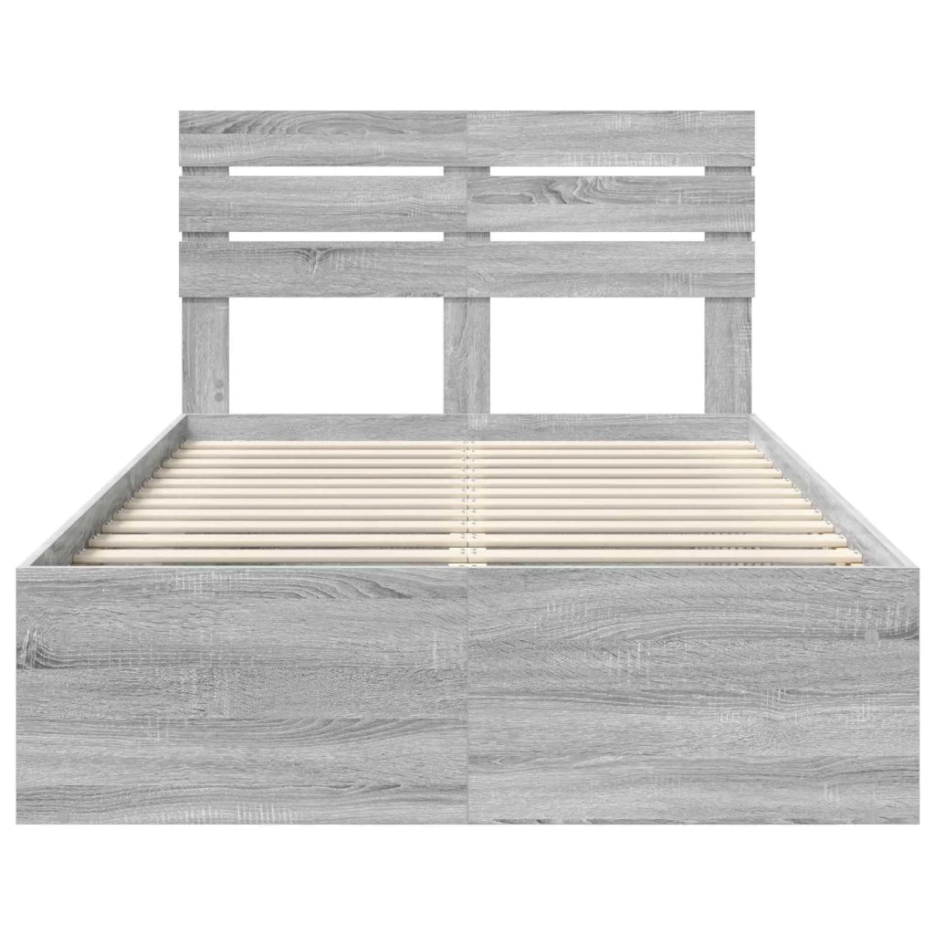 Struttura del letto Grigio Sonoma 120 x 200 cm Pino massello 3411436