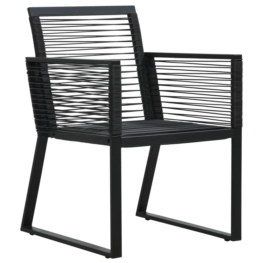 Set da pranzo da giardino in rattan nero PVC da 5 pezzi 02_0014779