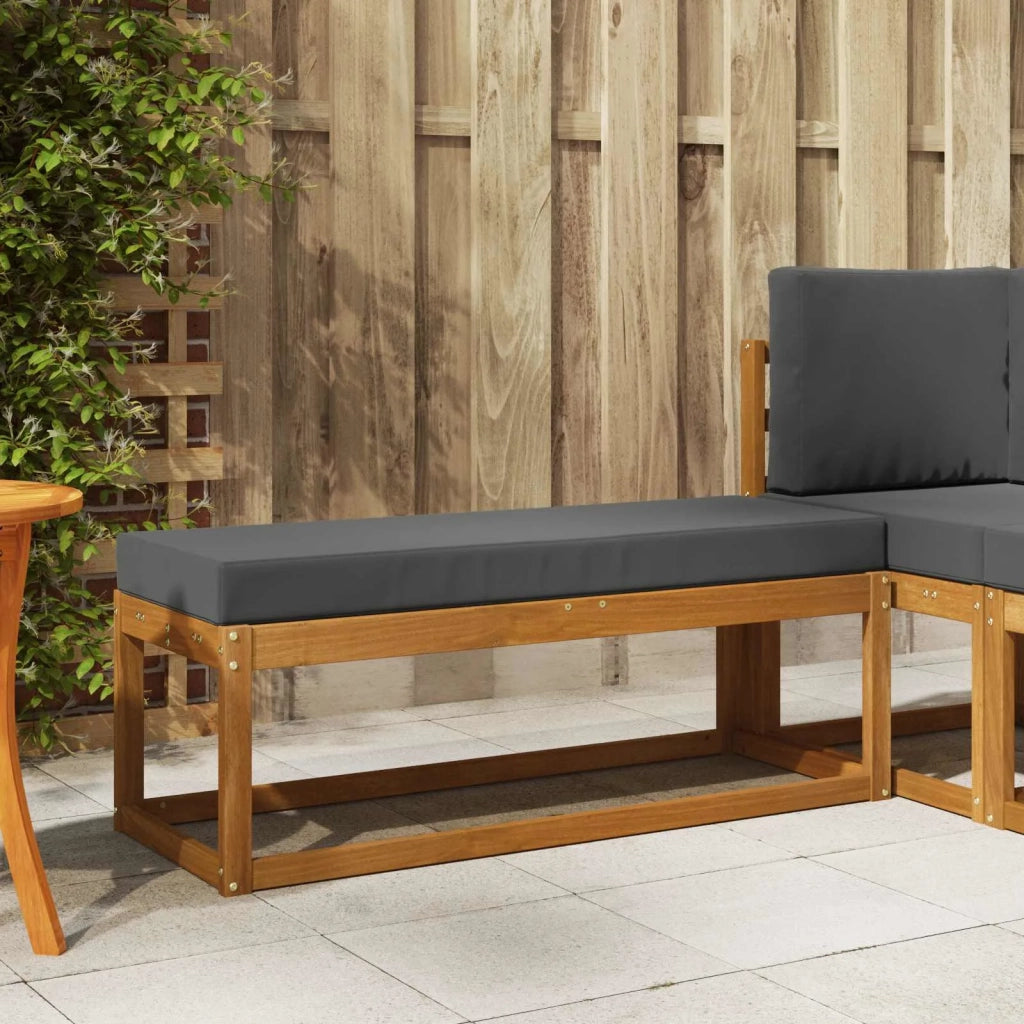Sedia da giardino-Panca da esterno Naturale e Antracite 115 x 43 x 45 cm