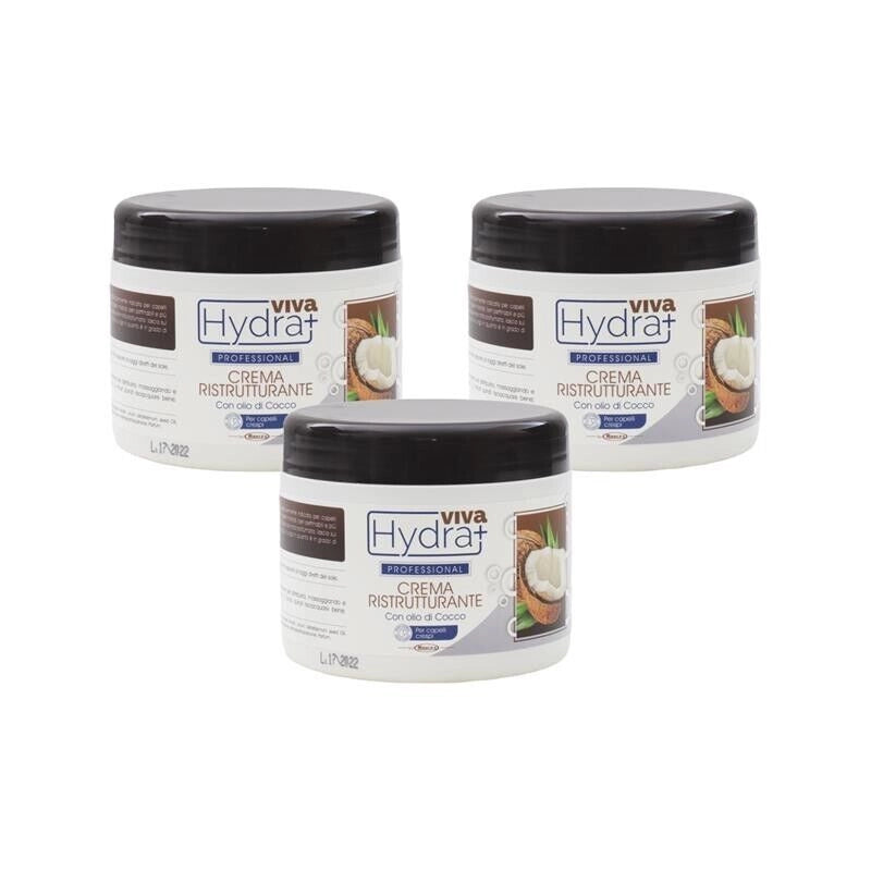 KIT SET 3 PZ MAURY'S PROFESSIONAL CREMA RISTRUTTURANTE CAPELLI CRESPI CON OLIO